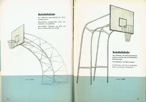 Sportgeräte-Katalog
 Rasensport. 