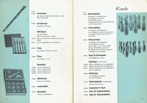 Sportgeräte-Katalog
 Rasensport. 