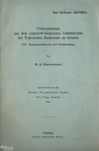 M. R. Zimmermann: Benzocyanaldoxim und Abkömmlinge. 