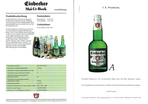 Einbecker ... über 600 Jahre Brautradition
 Information. 