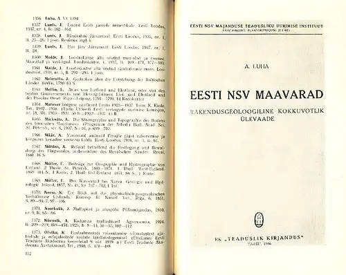 Bibliograafia 1840-1959
 Eesti Geoloogia. 