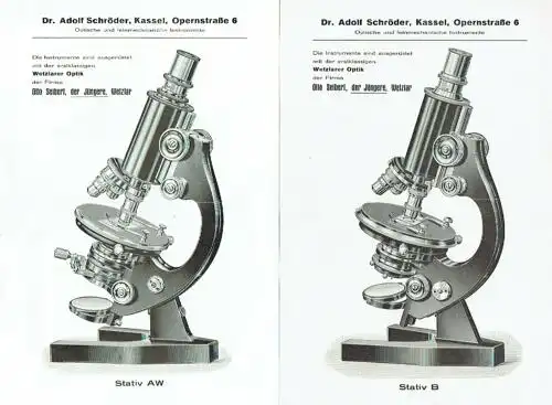 2 Prospekte
 Monokulares Forschungsmikroskop AW / B. 