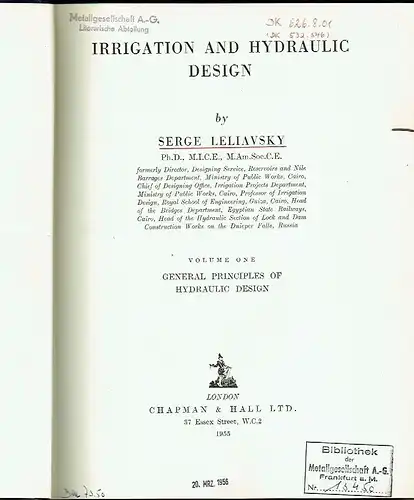 Serge Leliavsky: Irrigation and Hydraulic. 