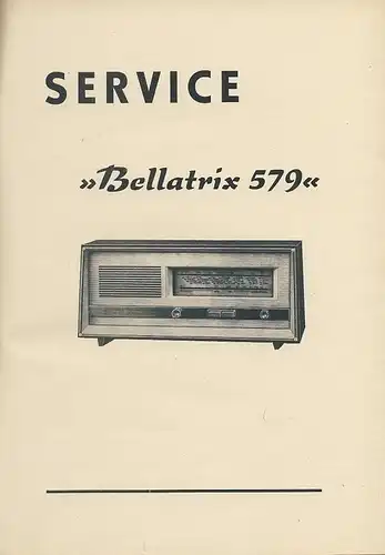 Service "Bellatrix 579". 