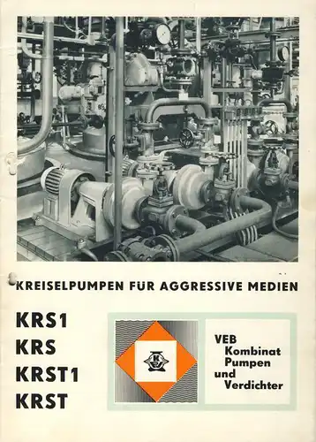 Kreiselpumpen für aggresive Medien KRS 1, KRS, KRST1, KRST. 