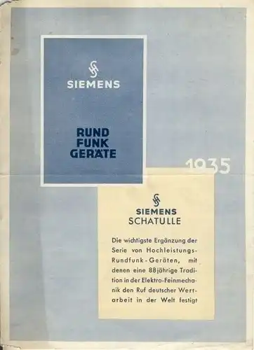 Siemens Rundfunkgeräte / Schatulle. 