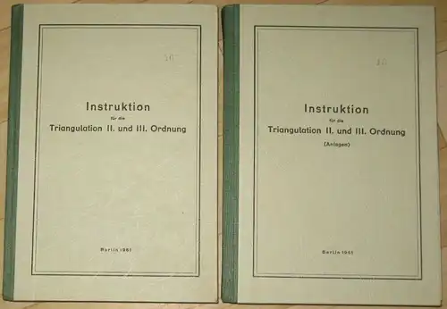 Autorenkollektiv: Instruktion für die Triangulation II. und III. Ordnung. 