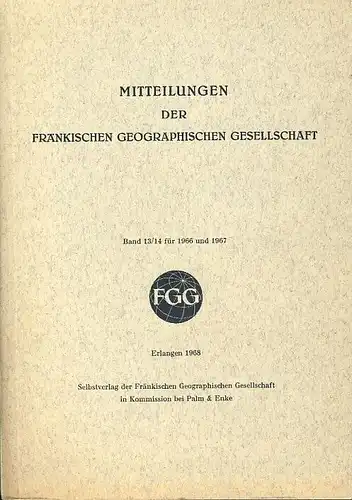 Mitteilungen der Fränkischen Geographischen Gesellschaft. 