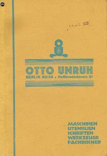 Maschinen - Utensilien - Schriften - Werkzeuge - Fachbücher für das Buchdruckgewerbe. 