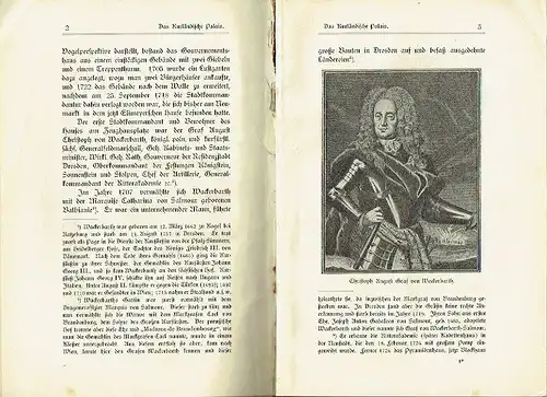 Dr. med A. Fiedler: Zur Geschichte des Kurländischen Palais und des Marcolinischen Palais. 