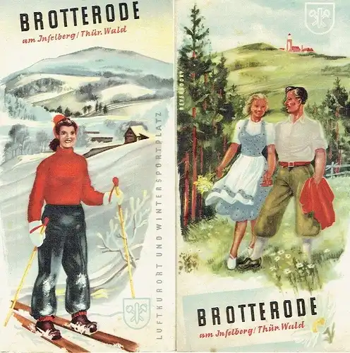 Dewag-Werbung, Erfurt: Brotterode am Inselberg / Thür. Wald
 Luftkurort und Wintersportplatz. 