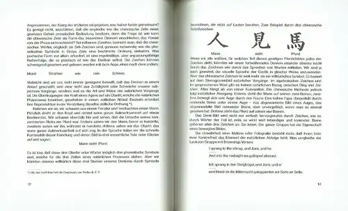 Ernest Fenollosa: Das chinesische Schriftzeichen als poetisches Medium
 Kunst und Umwelt, Band 2. 