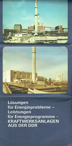 Lösungen für Energieprobleme - Leistungen für Energieprogramme - Kraftwerksanlagen aus der DDR
 VEB Kombinat KAB - Kompetent für Kraft und Wärme. 