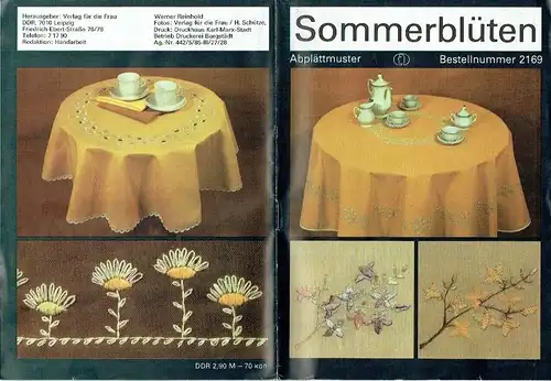 Sommerblüten
 Abplättmuster
 Bestellnummer 2169. 