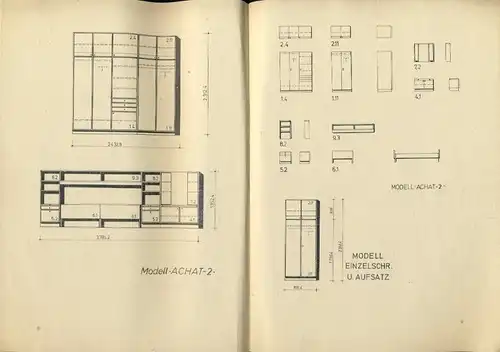 Schlafraumprogramm "Schwerin 74" - Montageanleitung
 Angebotsvarianten "Achat", "Saphir", "Achat-2" und Einzelschrank. 