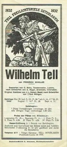 von Friedrich Schiller
 Wilhelm Tell. 