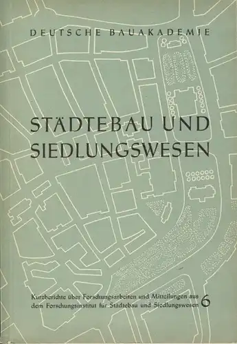 Städtebau und Siedlungswesen
 Kurzberichte über Forschungsarbeiten und Mitteilungen aus dem Forschungsinstitut für Städtebau und Siedlungswesen. 