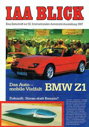 IAA Blick '87
 Eine Zeitschrift zur 52. Internationale Automobil-Ausstellung 1987. 