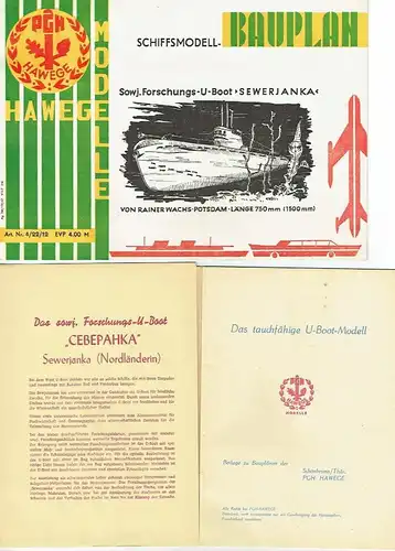 Rainer Wachs: Schiffsmodell-Bauplan sowjetisches Forschungs-U-Boot "Sewernaja"
 Modellbau-Bauplan. 