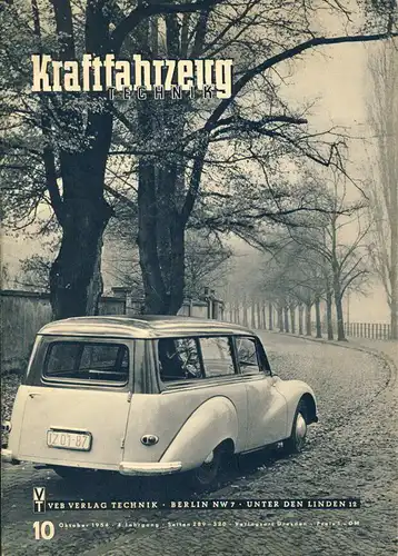 Kraftfahrzeugtechnik
 Heft 10/1954. 