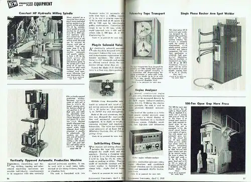 Automotive Industries
 Automotive and Aviation Manufacturing, Engineering, Production and Management - A Chilton Magazine
 Vol. 118, No. 7 bis 12. 