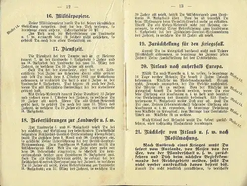 Rathgeber für den Reservisten, Wehrmann, Ersatz-Reservisten, Dispositionsurlauber u.s.w. 