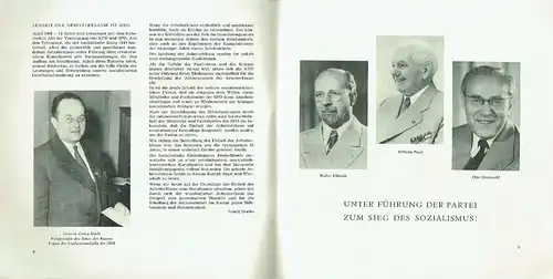 Festschrift zum 15. Jahrestag der Gründung der SED im Kreis Zwickau-Land
 Verschlungene Hände - Flammende Herzen. 