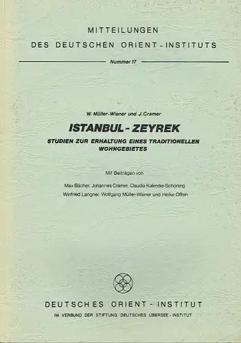 Istanbul-Zeyrek
 Studien zur Erhaltung eines traditionellen Wohngebietes
 Mitteilungen des Deutschen Orient-Instituts, Nummer 17. 