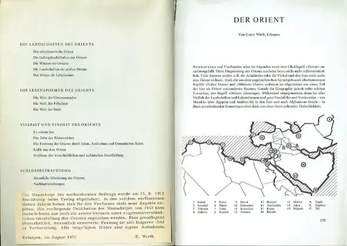 Eugen Wirth: Der Orient
 Sonderdruck aus Illustrierte Welt- und Länderkunde in 3 Bänden. 
