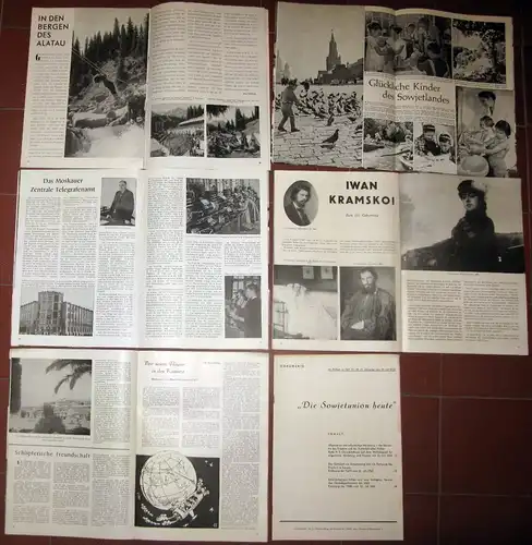 Die Sowjetunion heute
 Konvolut von 19 Heften aus dem 6. und 7. Jahrgang. 