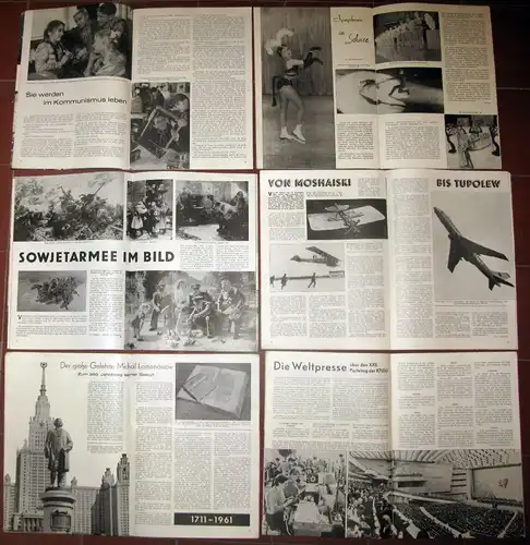 Die Sowjetunion heute
 Konvolut von 19 Heften aus dem 6. und 7. Jahrgang. 