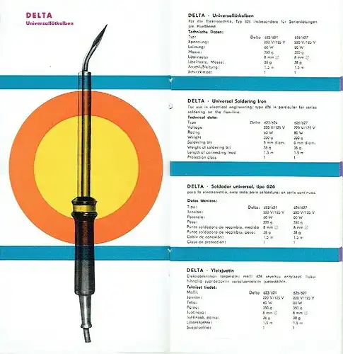 Delta Lötgeräte
 Prospekt. 