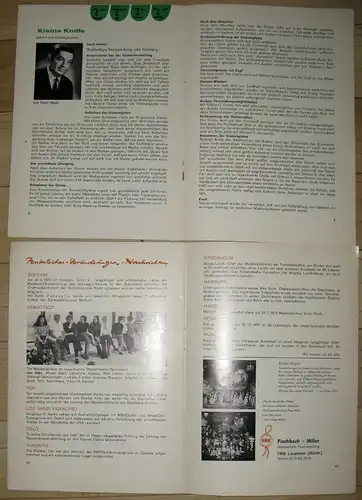 Lebendige Maske
 Hauszeitschrift für Maskenbildner
 Konvolut aus den Jahren 1969-1995. 