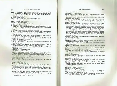 Johannes Hohlfeld
 Egon Freiherr von Berchem: Familiengeschichtliche Bibliographie
 Mitteilungen der Zentralstelle für Deutsche Personen- und Familiengeschichte, Konvolut von 6 Bänden. 