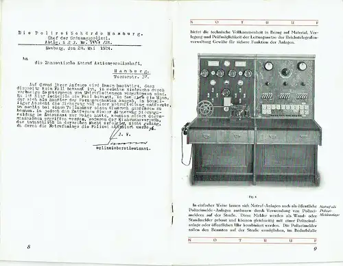 O. Grünig, Berlin: Notruf- und Polizeimelde-Anlagen. 