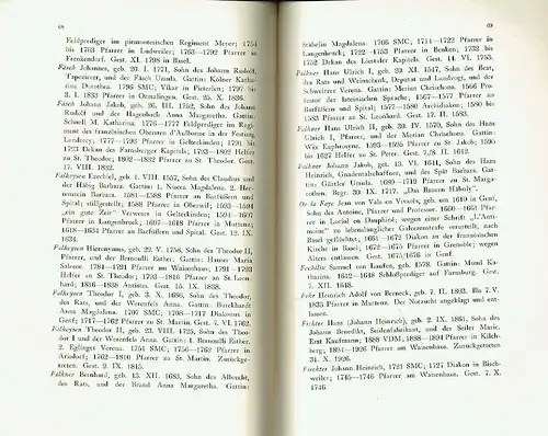 Pfarrer Dr. Karl Gauss: Basilea Reformata
 Die Gemeinden der Kirche Basel Stadt und Land und ihre Pfarrer seit der Reformation bis zur Gegenwart. 