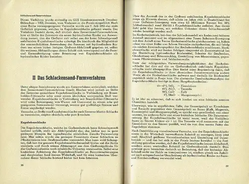 Fritz Naumann: Das Schlackensand-Formverfahren unter Verwendung von Kupolofenschlacke
 Schriftenreihe des Verlages Technik, Band 4. 