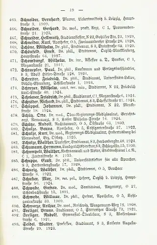 Mitglieder-Verzeichnis der Fraternität der Notarien und Literaten in Leipzig vom Jahre 1624
 Stand vom 1. Mai 1933. 