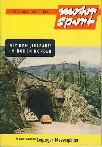 Motorsport
 Zeitschrift des Zentralvorstandes der Gesellschaft für Sport und Technik (GST)
 Heft 4/1961. 