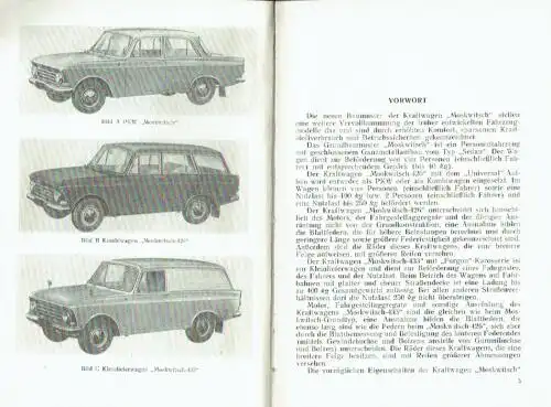 Kraftwagen "Moskwitsch"
 Wartungsanleitung. 