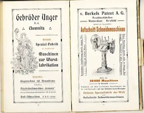 Gedenk-Buch für den 27. Bezirkstag des Bezirks-Vereins Brandenburg im Deutschen Fleischer-Verband. 