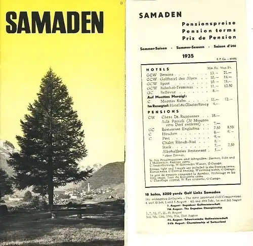 H. Thöni: Samaden. 