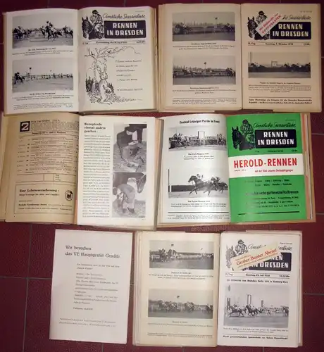 Amtliche Starterlisten
 Rennen in Dresden - großes Konvolut von Programmen der Pferderennbahn Dresden 1952 bis 1973. 