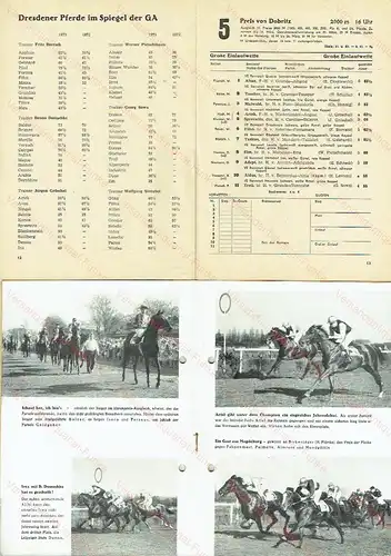 Amtliche Starterlisten
 Rennen in Dresden - großes Konvolut von Programmen der Pferderennbahn Dresden 1952 bis 1973. 