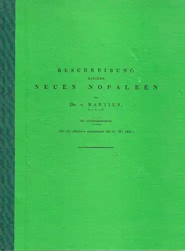 Dr. v. Martius: Beschreibung einiger neuen Nopaleen. 