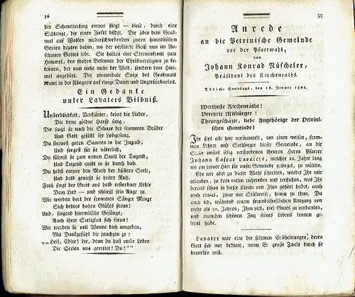 Johann Heinrich Bürkli: Ein bescheidenes Blümchen auf Lavaters Grab
 In den Blumenkranz seiner Freunde. 