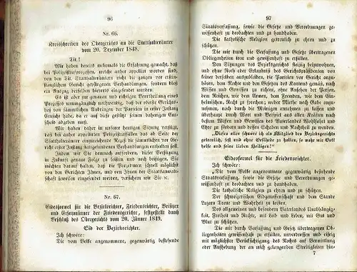 Revidirte Sammlung in Kraft bestehender Weisungen und Verordnungen des Obergerichts und der Justizkommission
 umfassend den Zeitraum von 1832 bis 1854. Nebst einem Anhange, enthaltend obergerichtliche und justizrechtliche Maximen aus den Jahren 1848, 49, 