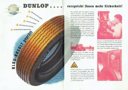 Sicherheit im Straßenverkehr
 Zur Sicherheit Dunlop. 