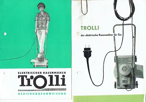 2 Prospekte Rasenmäher Trolli + Beilagen. 