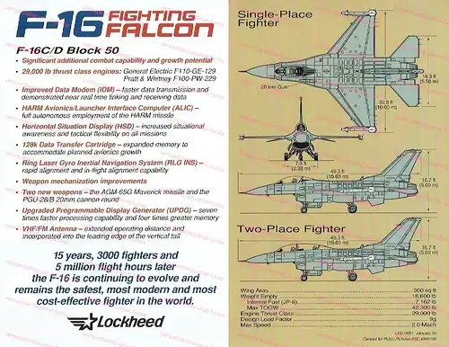 Lockheed F-16 Block 50 Fightig Falcon. 